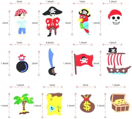 228Pcs Foam Pirate Stickers, Bulk Halloween Decorations Materials - Image 2