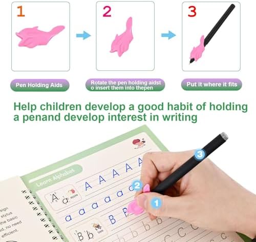 AALGO Magic Pens & Refills for Magic Copybooks,Disappearing Ink Pen for Magic Grooved Writing Practice Books,Grooved Handwriting Replacement Pens for Reusable Workbooks - Image 5