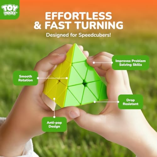 STEAM Life Speed Cube Set 4 Pack Magic Cube | Includes Speed Cubes 3x3, 2x2 Speed Cube, 4x4, Pyramid Cube, Smoothly Puzzle Cube Bundle Magic Cubes Collection for Kids & Adults - Image 3