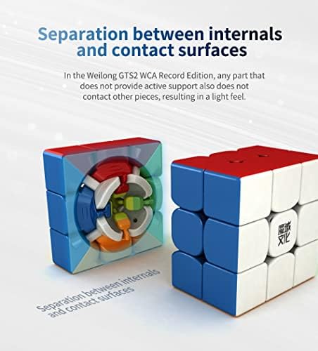 MoYu Weilong GTS2M Built-in Magnet 3x3x3 Competition Cube, Super Smooth, 3.47 Seconds WCA World Record Creation, World Class Cube, Black - Image 5