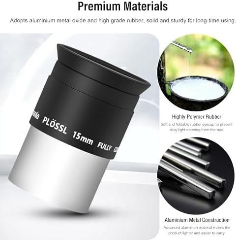 Astromania Telescope Eyepiece 1.25 Inch Plossl Eyepiece Telescope Lens 15mm - Image 6
