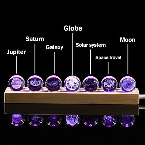 3D Crystal Ball Solar System Crystal Ball Modle Science Astronomy Gift Lamp - Image 2
