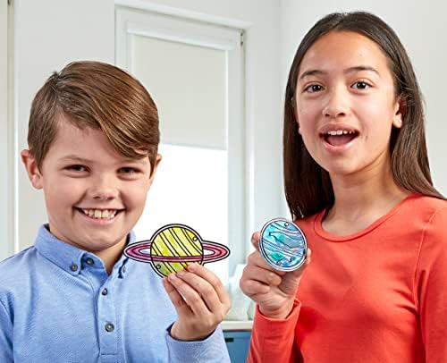 Brainstorm Toys: My Very Own Solar System Sun Catcher - Paint & Craft Kit, Window Art of 8 Planets, Glow & Translucent Paint, Kids Ages 6+ - Image 6