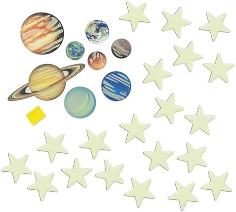 4M Glow Planets & Nova Stars - 20 Glow-in-The-Dark Ceiling & Wall Stick-Ons - Image 4