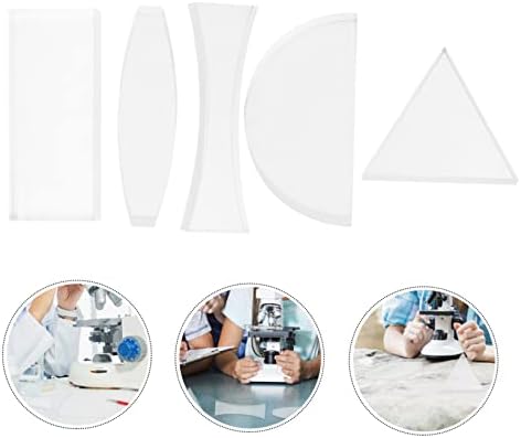 3sets Acrylic Optical Lens Set Basic Physics Lens Kit Educational Optical Glass Lenses Prisms for Physics Lab Boys and 5pcs*3 - Image 6