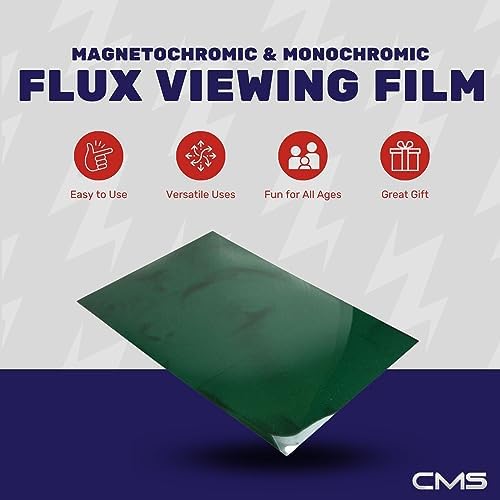 CMS MAGNETICS - 6x6 Green Magnetic Flux Viewing Film for Revealing Hidden Magnetic Field Patterns in Permanent Magnets for Science Projects, Research and STEM Education in Magnetism - Image 3