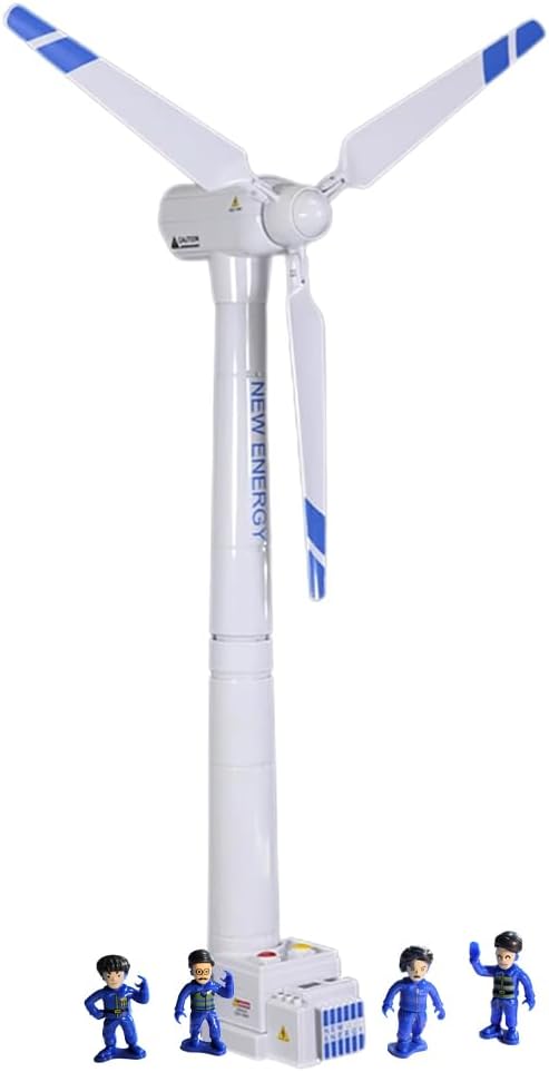 Wind Turbine Model, 21.65 Inch Large Size Generator Windmill Toy Science Kit STEM Experiment With Wind-up Rotatable Blades
