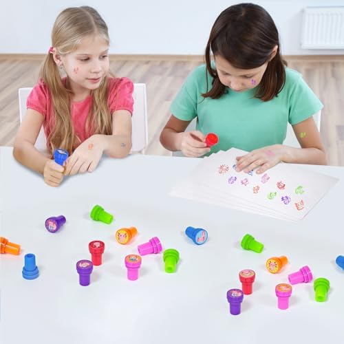 Cinrobiye 24 Pcs Axolotl Stampers Party Favor Set, Cute Axolotl Stamps for Kids Birthday Party, Classroom Rewards, Animal Lover Gifts, Goody Bag Fillers, Underwater Creature Party Supplies - Image 4