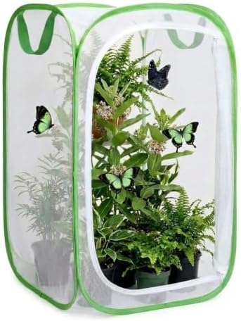 Mesh Plant Protection Enclosure, Portable Collapsible Garden Grow Cage with Mesh Barrier, Pest & Bird Proof Plant Cover for Vegetables, Fruits, Outdoor Patio Balcony Use, 36 Inches Tall by Unknown