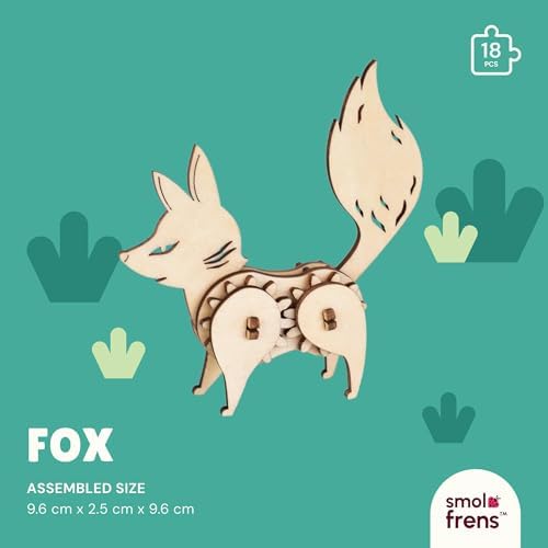 3D Wooden Puzzles for Kids Ages 8+, 5 Pack Animal Puzzles, FSC-Certified Wood, Plastic-Free, STEM Kit for Kids Teens Adults, Wood Craft Model Kit, Individually Wrapped Party Favors - Woodland Frens - Image 4