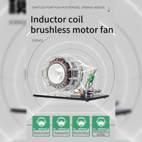 Coreless Brushless Motor Model, Shaftless Electromagnetic Display with Adjustable Speed, Forward Reverse Rotation, Brake Function Engineering for STEM Learning Enthusiasts - Image 3