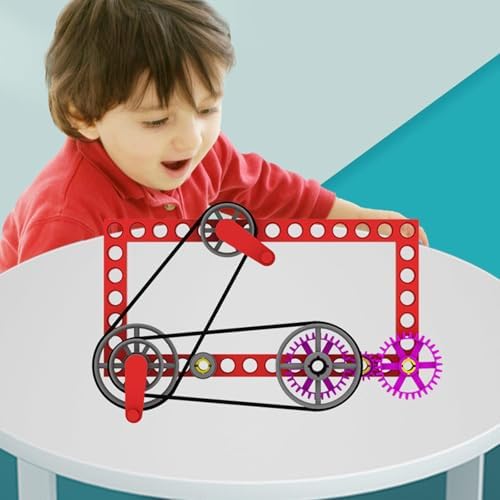 Hands on Gear and Pulley Assemble Toy Classroom Mechanical Engineering Experiment Set for Preschooler Ages 5+ Thinking Development - Image 2