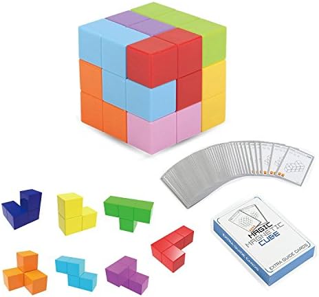 Magnetic Soma Cube Block - Educational Puzzle Toys for Kids Stress Relief by Wtohobby
