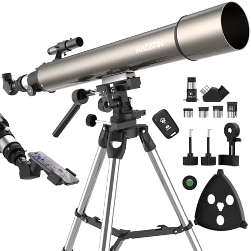 NACATIN Astronomy Telescope for Adults & Professionals, 102mm Aperture 900mm with Dual Slow-Motion Rods - for Ultra-Smooth & Precise Tracking, Telescope for Adults high Powered for Moon & Planets by NACATIN