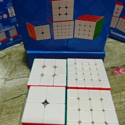 Speed Cube Set, Meilong 2x2 3x3 4x4 5x5 Stickerless Speed Cubes Bundle with Gift Box (2-5 Speed Cube Set) - Image 3