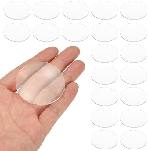PATIKIL 20 Pack Biconvex Lens, 50mm Dia. 180mm Focal Length Spherical Optical Lenses Magnifier Paperweight Acrylic Double Convex for DIY Office Desk Home Science Experiment Telescope by PATIKIL