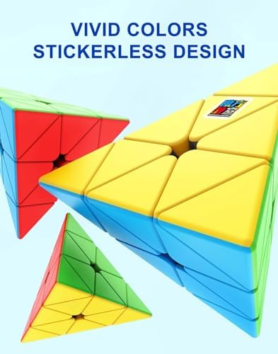 CFMOUR Speed Cube Set - Stickerless 2x2x2 3x3x3 Pyramid Cube Pack Bundle - Image 6
