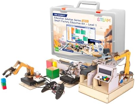 ACEBOTT 3-in-1 ESP32 IoT Control Smart Factory Starter Kit, Electronics Programming Kit Compatible with Arduino Scratch Online Tutorials, School DIY Education Solution Series STEAM Set for Teens 12+ by ACEBOTT