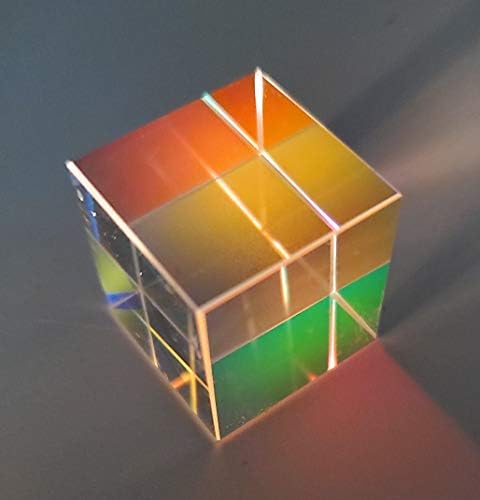 Labnique 25 mm Glass Cube Prism, RGB Dispersion Prism, X-Cube, Dichroic Cube with Hinged Gift Box, for Teaching of Optics, Photo Effects, and Decoration - Image 4