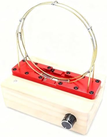 DIY Electromagnetic Cyclotron Kit, Iron Ball Circular Motion Coil Perpetual Motion Machine Model, STEM Physics Experiment Teaching Set for Students Science Display(Red) - Image 3
