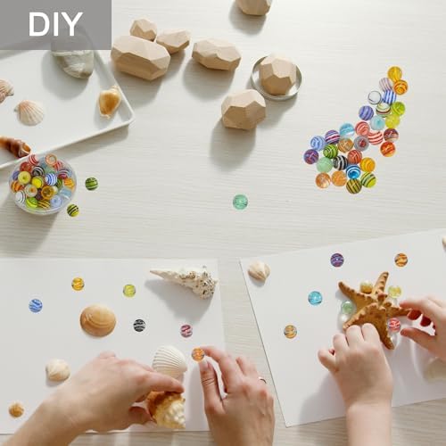 Glass Marbles for Kids: Chinese Checkers Replacements Marble Games for Kids 8-12 Travel Home School - Game Birthday Marble Games Patterns for Girls Boys (30 Pack of A and B) - Image 6