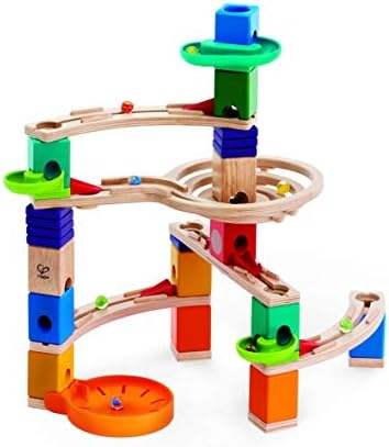 Hape Quadrilla Cliffhanger Wooden Marble Run Blocks | Marble Maze Run Set, Early Educational STEM Development Building Toys for Kids, Multicolor, Model:E6020 - Image 5