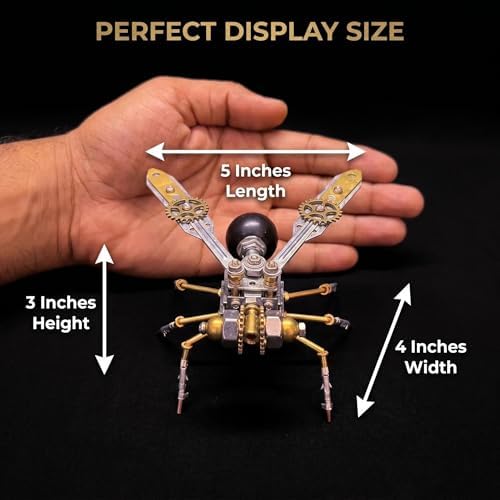 3D Metal Puzzles for Adults Teens-150+Pcs-Mechanical Wasp Bee Insect Models-3 Hours to Build-Ideal for Birthday Gifts and Decorations(Mechanical Wasp) - Image 5