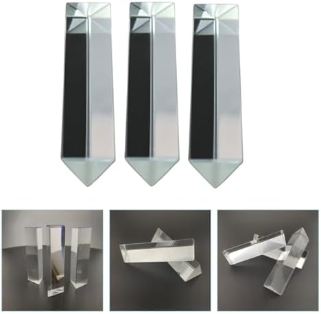 PRETYZOOM 6pcs Equilateral Prisms for Physics Education Optical Glass Teaching Light Photography Prisms High Light Refraction for Experiments Creative Photography - Image 3