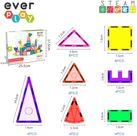 Magnetic Tiles Starter Set Building Blocks Toys STEM Educational Learning Magnet Toy Preschool Montessori Boys & Girls Smart Unlimited Creative Kit Games Gifts for Age 3+ Kids Toddlers - Image 4