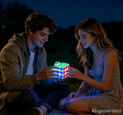 AMAZA 3x3 Fluorescent Speed Cube, Green Luminous, Plastic, Puzzle, 1 Set, 1 Piece, 1 Count, Adult - Image 6