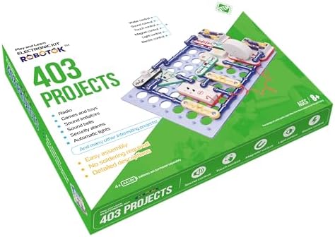 STEM Electronics Circuit Kit for Kids, Over 403 Projects, DIY Electronic Building Blocks, Science Experiment Kit, Educational Toy for Ages 8+ (Mixed Color, 403) - Image 2