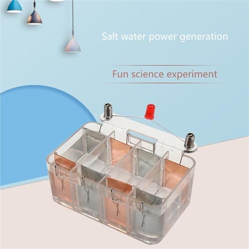 Saltwater Primary Battery Experiment Kit Electrochemical Power Generation Demonstrator Student Physics Electrics Teaching Apparatus Galvanic Cell for Classroom Science Lab - Image 7