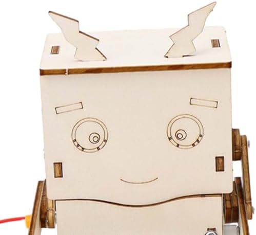 Wood Mechanical Building Toys Robot Piggy Bank Technology Small Production DIY - Image 3