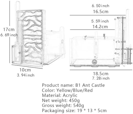 Nest Display Box, Habitat for Scientific Observation, Children's Day Gift, Blue - Image 3