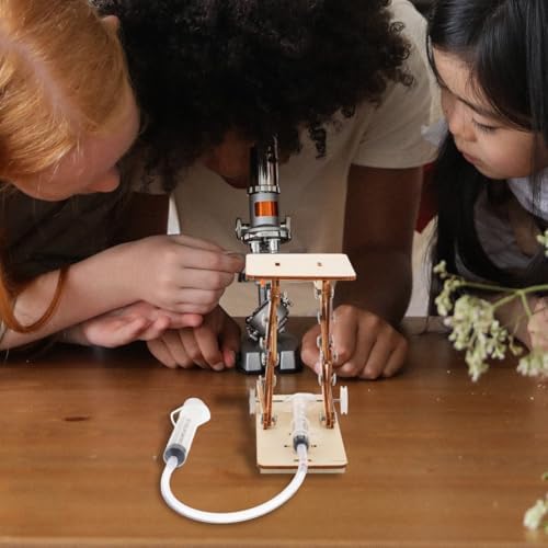 Toyvian Hydraulic Lift Toy DIY Assembly Kit Science Experiment Kit for Kids Model to Explore Hydraulics Air Pressure and Simple Lifting Platform Principles 8.66in - Image 2
