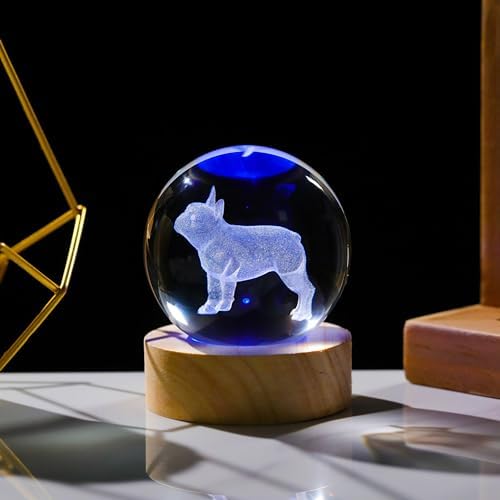 3D Crystals Ball 60mm - Bulldog Figurines Decor Glass Animals Figurine Gifts for Women, Room, Birthday, Lovers, Keepsake Paperweight - Image 5