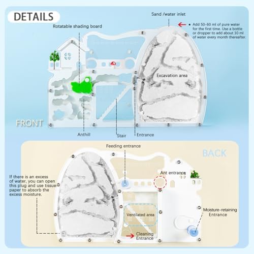 Ant Farm Castle, Sand Ant Colony Observation Kit for Kids - Image 2