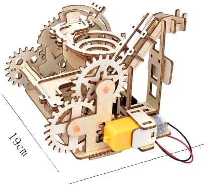 3D Wooden Roller Coaster Puzzle Motorized Marble Run Construction Kit - Image 4