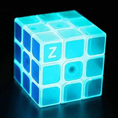 3x3 Blue Fluorescent Speed Cube Glow in Dark Magic Speed Cube 3-D Brain Teasers IQ Puzzles for Kids and Adults (3x3 Blue Fluorescent) - Image 2