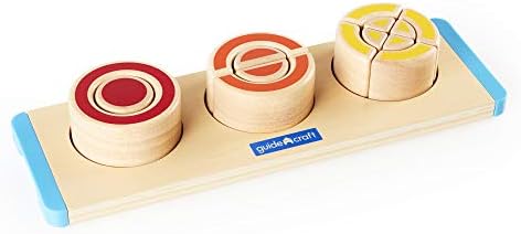 Guidecraft Nesting Circle Fractions - Smooth Wooden Shapes Sorting Game, Kids Early Educational STEM Toys - Image 3