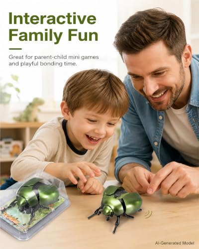 1-Pack Wind-Up Beetle Toy, Movable Head & Tail Insect (Tortoise beetle) - Image 6