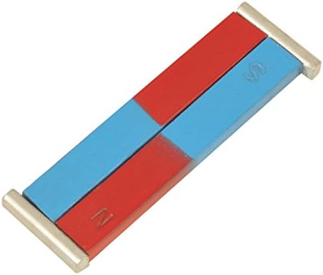 Eisco Labs Painted Blue/Red Bar Magnets - Chrome Steel, 100 x 12 x 5 mm by EiscoLabs