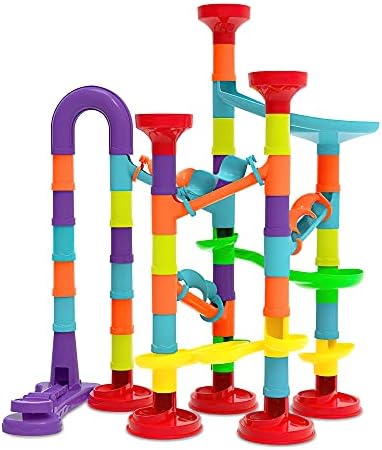 Blacka Marble Run Maze Race Game Glass Marbles for Kids Age 3 4 5 6 Boys Girls Educational Preschool Toys Block Toy Set As Xmas Birthday Present Festival Gifts, Small by Unknown