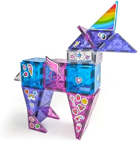 Tytan Tiles Ultimate Unicorn Magnetic Tiles Building Set, Adorable Kids’ STEM Toy, Creative Play, Shape & Pattern Recognition, Fine Motor Skills, Includes Storage Bag, Ages 3 and Up - Image 2