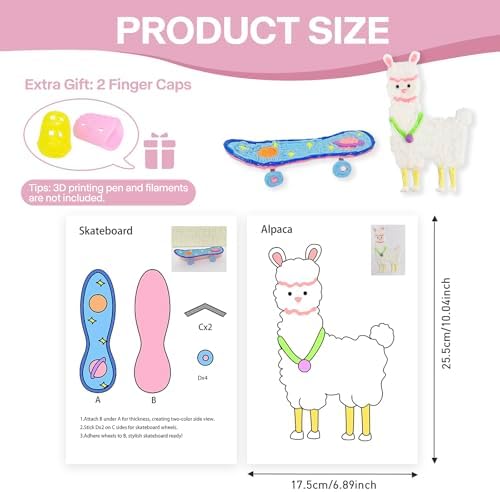3D Pen Printing Templates, 20 Sheets Printer Drawing Graffiti - Image 2