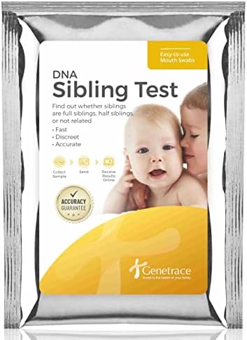 Genetrace DNA Sibling Test - At-Home Collection Kit for Full & Half Siblings - Lab Fees & Shipping Included - Results in 1-2 Days by Genetrace