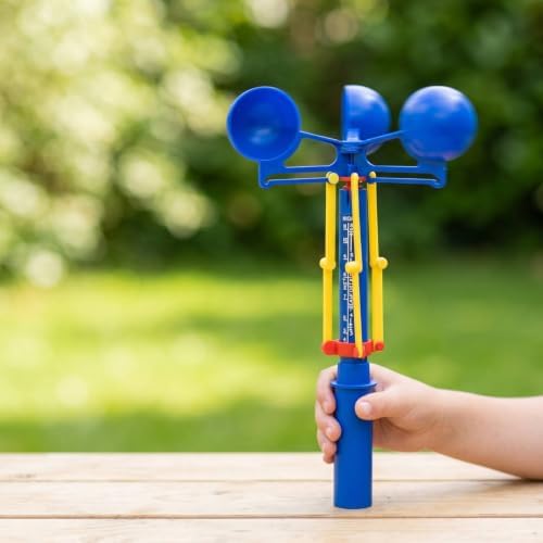 Qianly Handheld Anemometer Physical Wind Measurement Tool Anemometer Manual Wind Measuring Device for Kids, Classroom - Image 5
