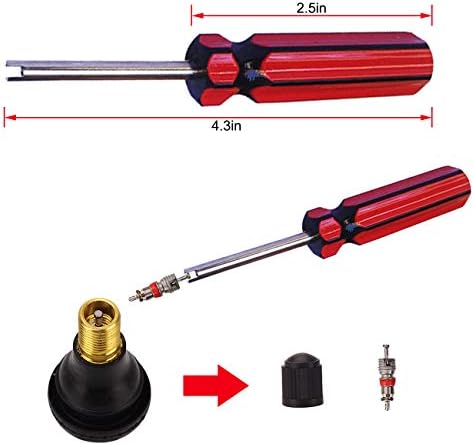 FEBRYTOLD Tire Valve Stem Tool Remover & Installation, 6 Pcs TR412 Snap-in Valve Stems with Valve Stem Cores, 1 Pcs Single Head Tire Valve Core Remover Installer Tool (14 Pcs) - Image 7