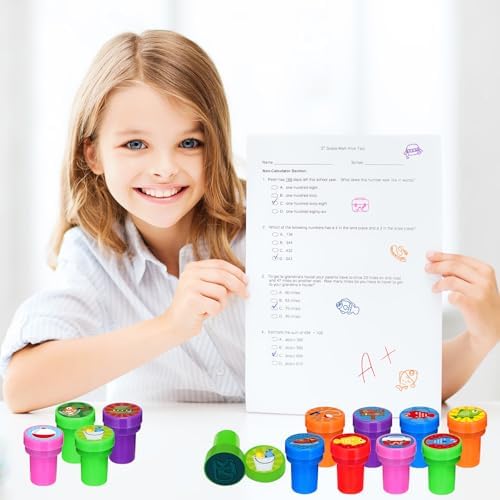 Cinrobiye 24 Pcs Gone Fishing Stampers Party Favor Set, Cute Fishing Theme Stamps for Kids Birthday Party, Classroom Rewards, Carnival Prizes, Goody Bag Fillers, Outdoor Adventure Party Supplies - Image 5