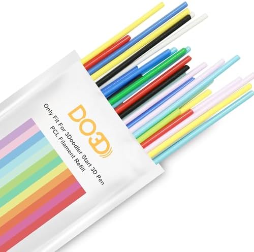 3D Pen PCL Filament Refill, Only Fit for 3Doodler Start 3D Pen, PCL Filament Refill Pack by DO3D (10 Colors) by DO3D